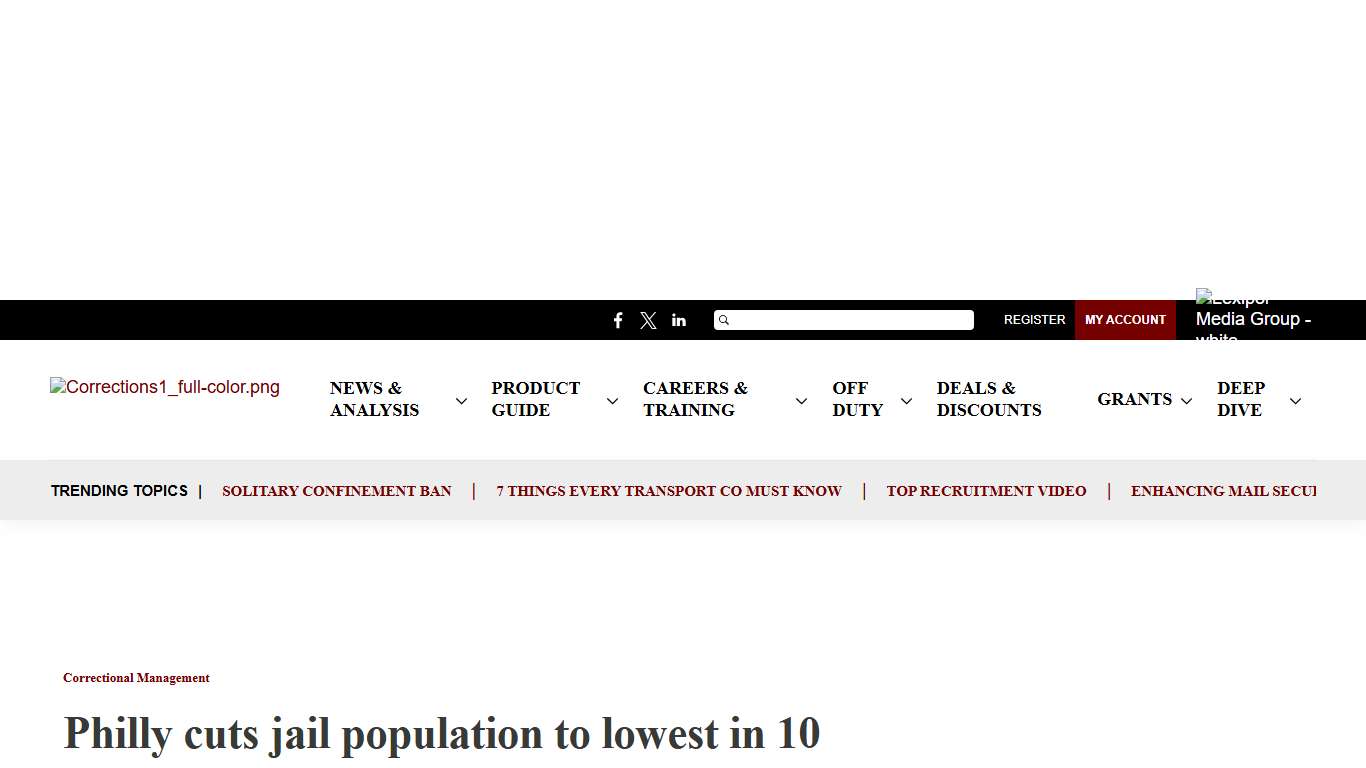 Philly cuts jail population to lowest in 10 years